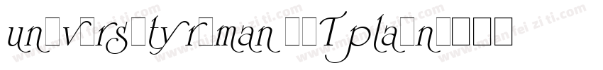 university roman LET plain字体转换